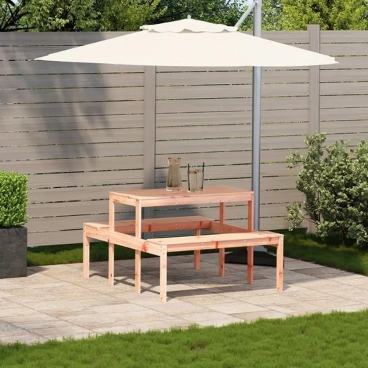 Picnic Table bench set Solid Wood Douglas - Image 1