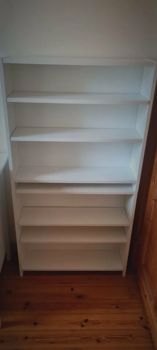 Desk White 90x52 cm  with 2x desk top Shelves - Image 3