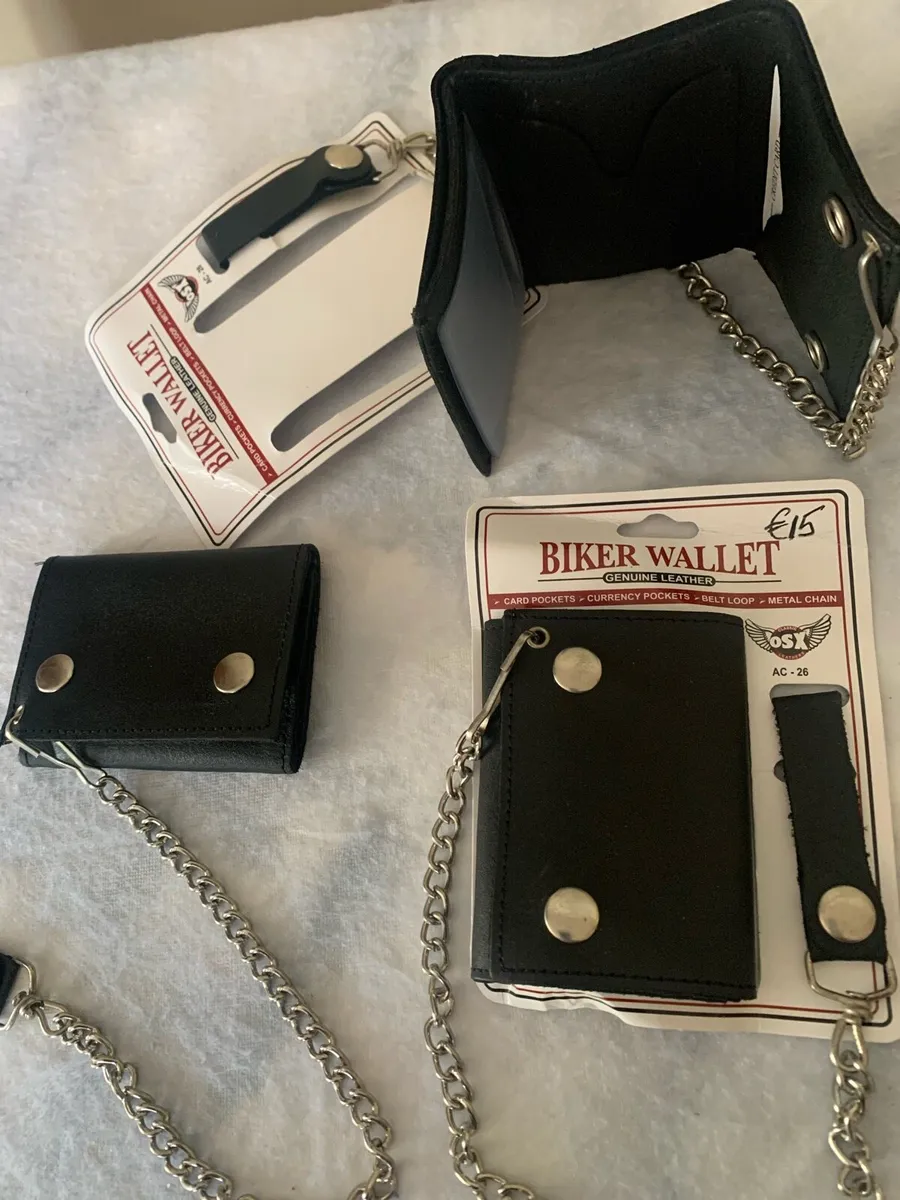 Leather Biker wallets with chain - Image 2