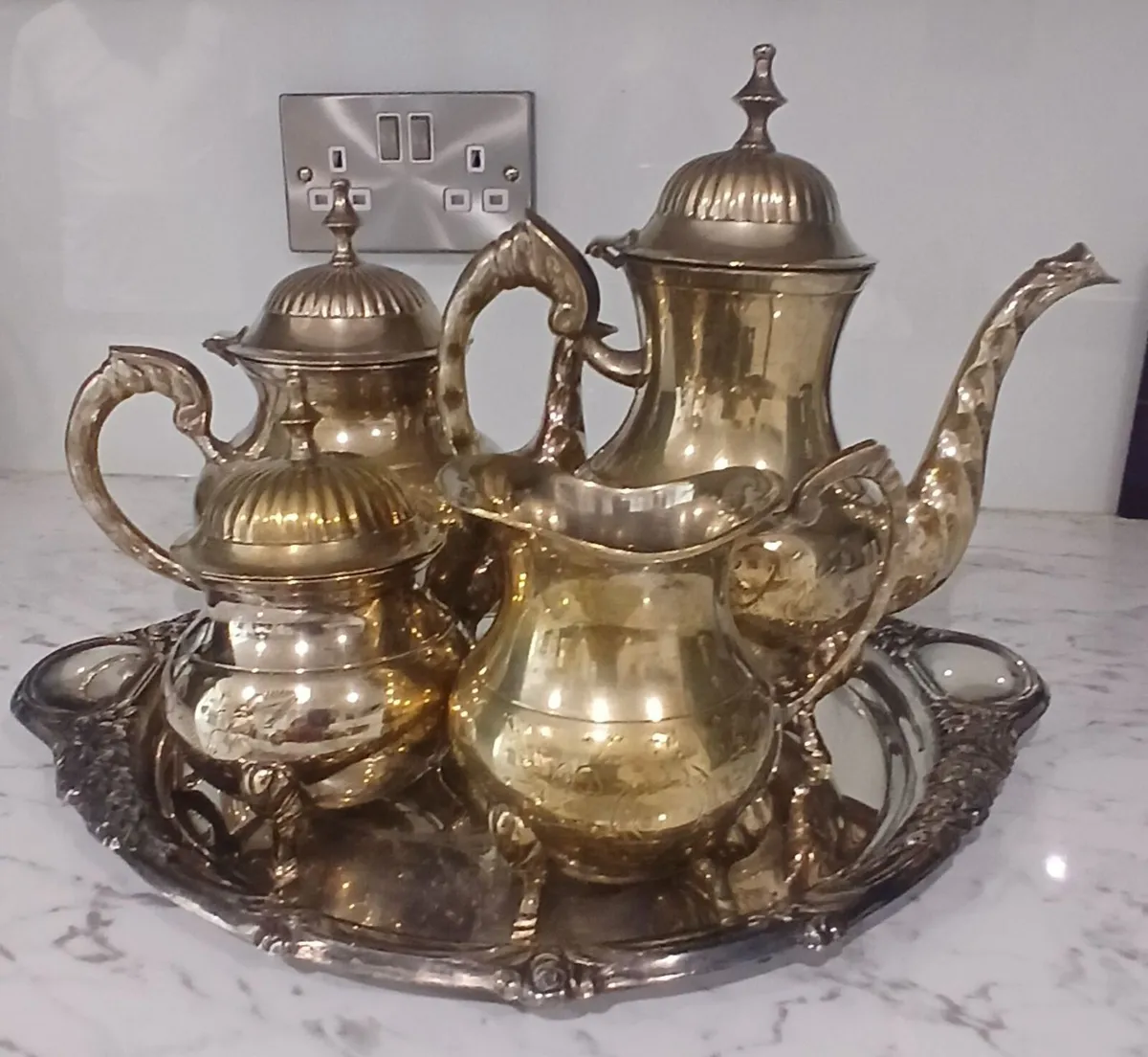 Silver Plated Tea Set - Image 2