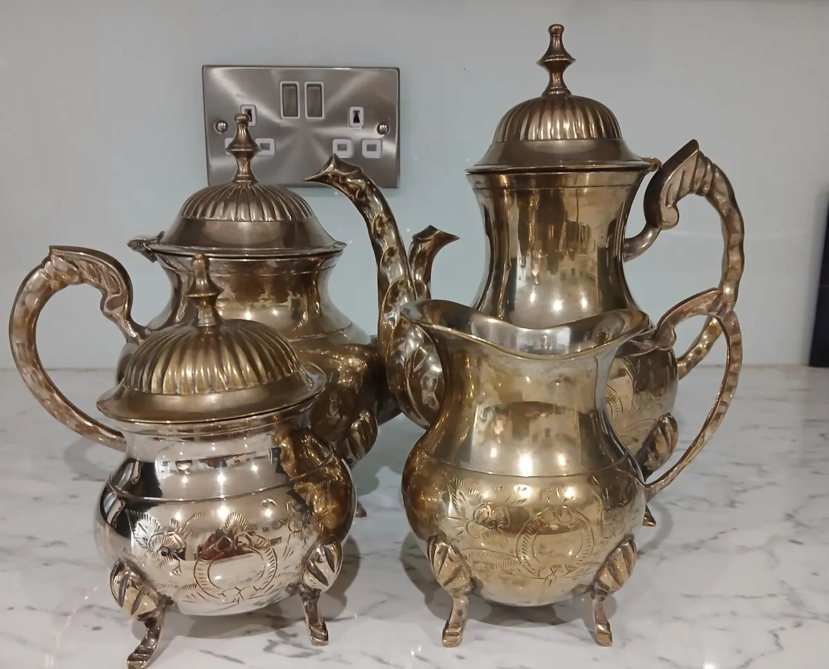 Silver Plated Tea Set - Image 1