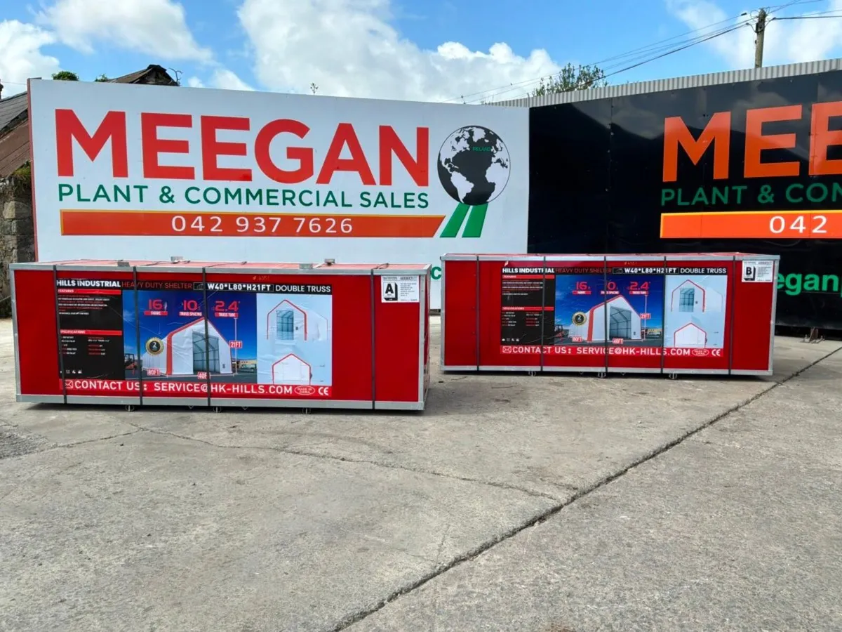 80ft x 40ft x 21ft INDUSTRIAL STORAGE SHED.....435 - Image 1