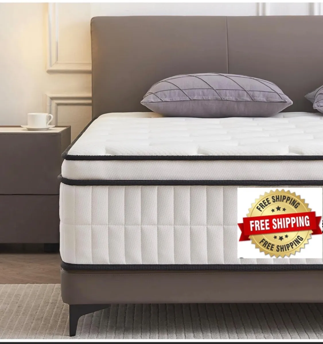 4FT Small Double Mattress, 10.2 INCH Medium Firm M - Image 1