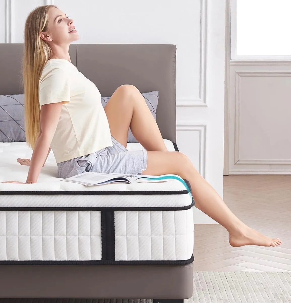 4FT Small Double Mattress, 10.2 INCH Medium Firm M - Image 3