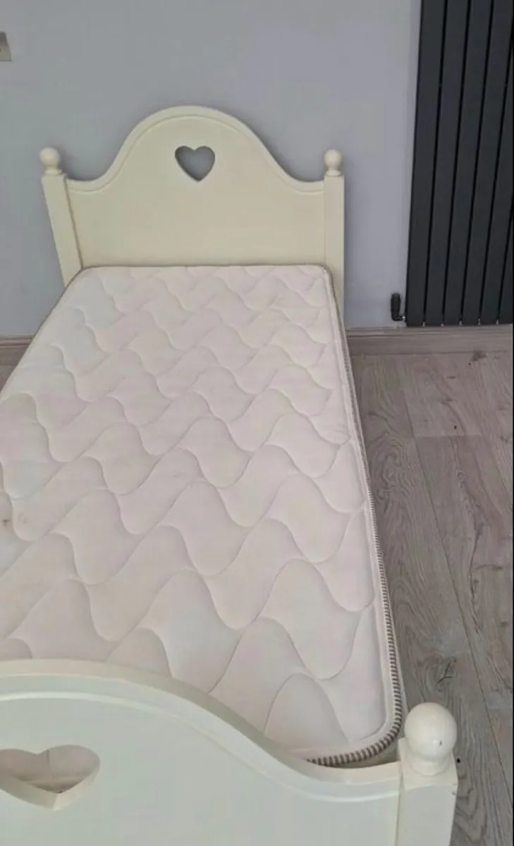 Solid Wood Girls Single Bed – Cream/Ivory Finish - Image 4
