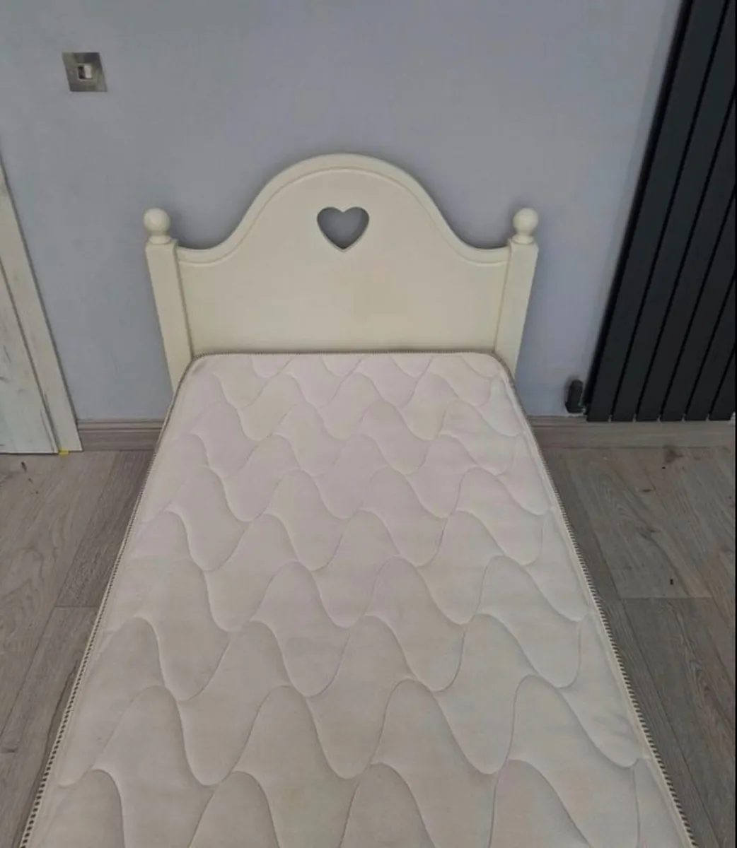 Solid Wood Girls Single Bed – Cream/Ivory Finish - Image 3
