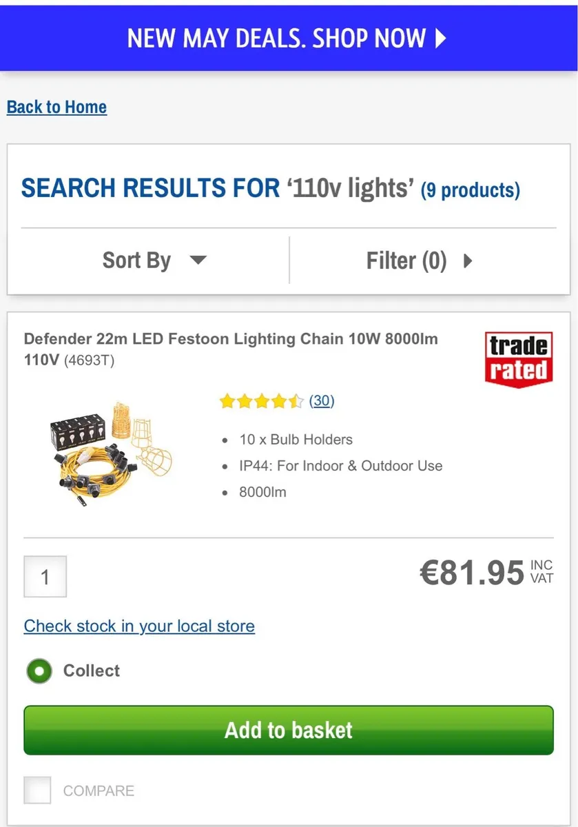 110v transformer, lead & lights - Image 3