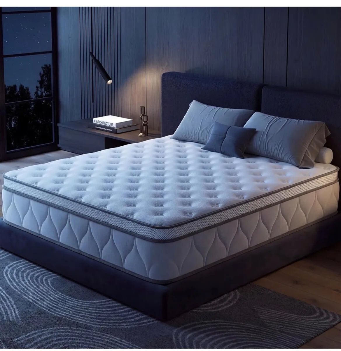 Double Mattress 4FT6, 10inch/25cm Hybrid Memory Fo - Image 2