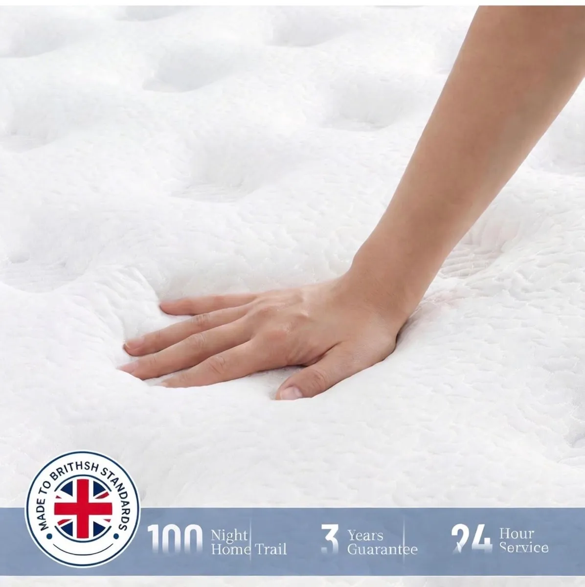 Double Mattress 4FT6, 10inch/25cm Hybrid Memory Fo - Image 3