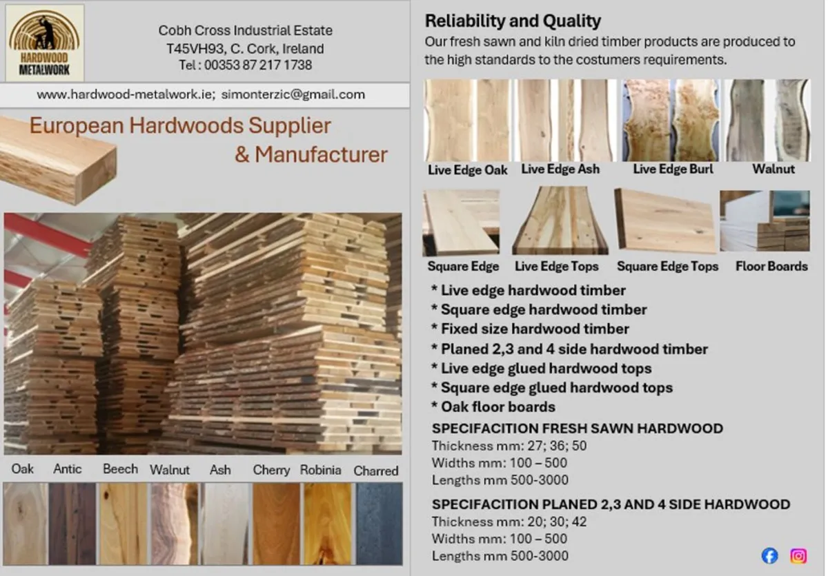 Oak Timber, Oak Stairs, Pergolas, Shelves&Mantels - Image 1