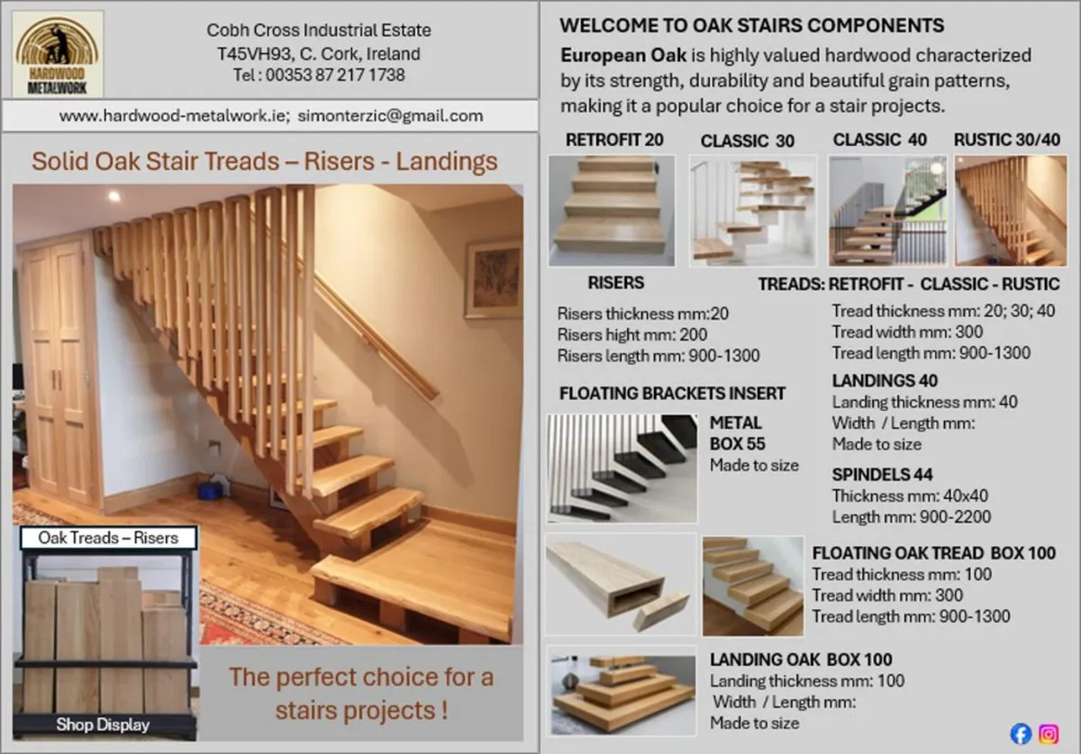 Oak Timber, Oak Stairs, Pergolas, Shelves&Mantels - Image 2