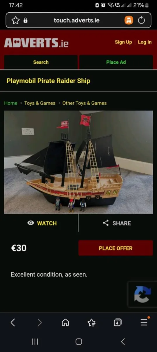 Playmobil Pirate Raiders' Ship - Image 1