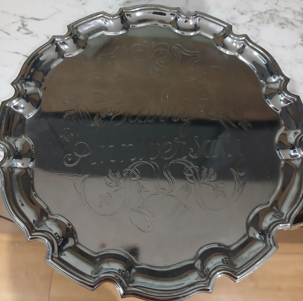 Vintage Silver Tray 1980s - Image 3
