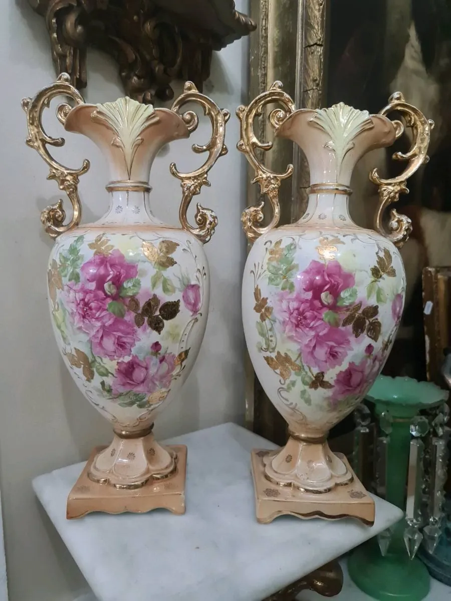 Antique tall vases POSTAGE AVAILABLE for - Image 1