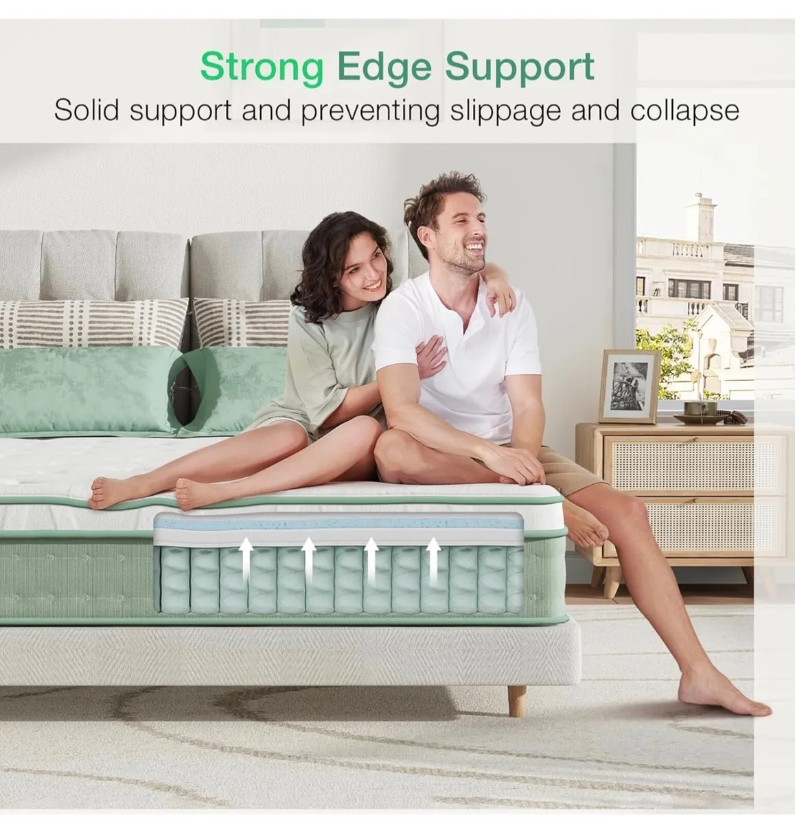Small Double Mattresses 9.8 Inch 3-Zone Gel Memory - Image 4