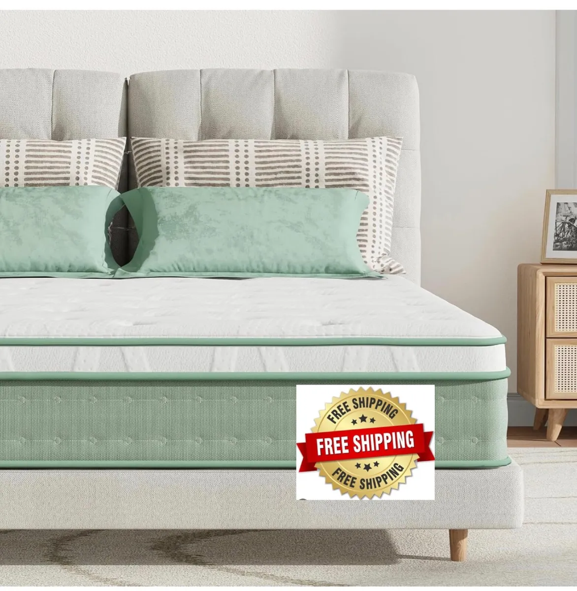 Small Double Mattresses 9.8 Inch 3-Zone Gel Memory - Image 1