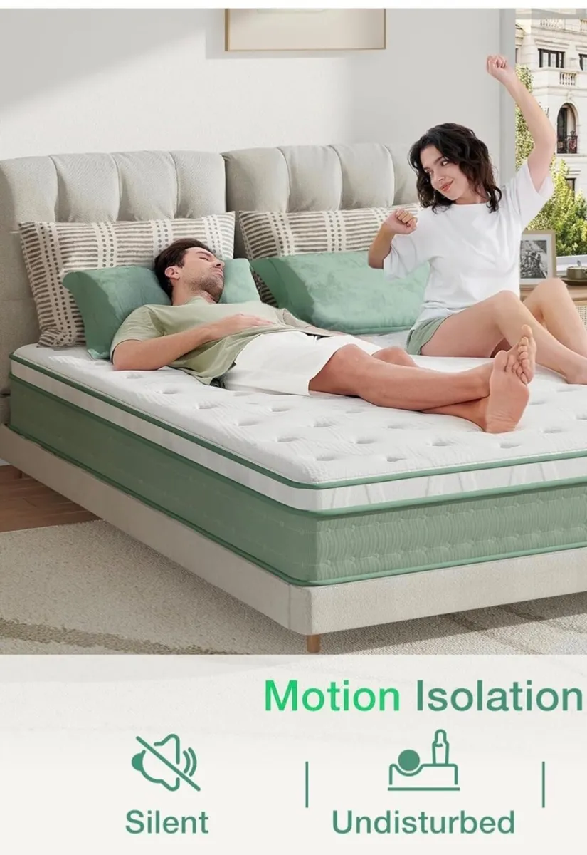 Small Double Mattresses 9.8 Inch 3-Zone Gel Memory - Image 1