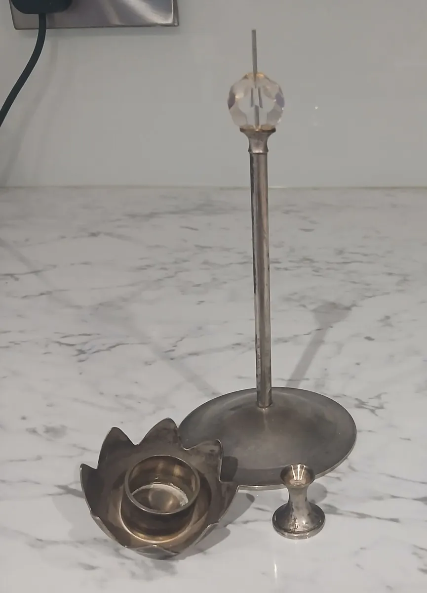 Silver Plated Candle Holder 1980s - Image 4