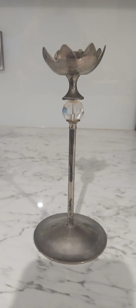 Silver Plated Candle Holder 1980s - Image 2