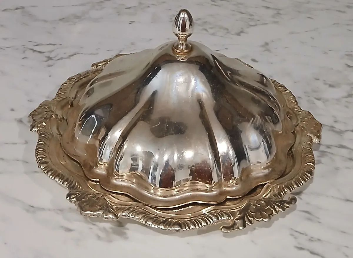 Silver Plated Butter Dish 1980s - Image 3