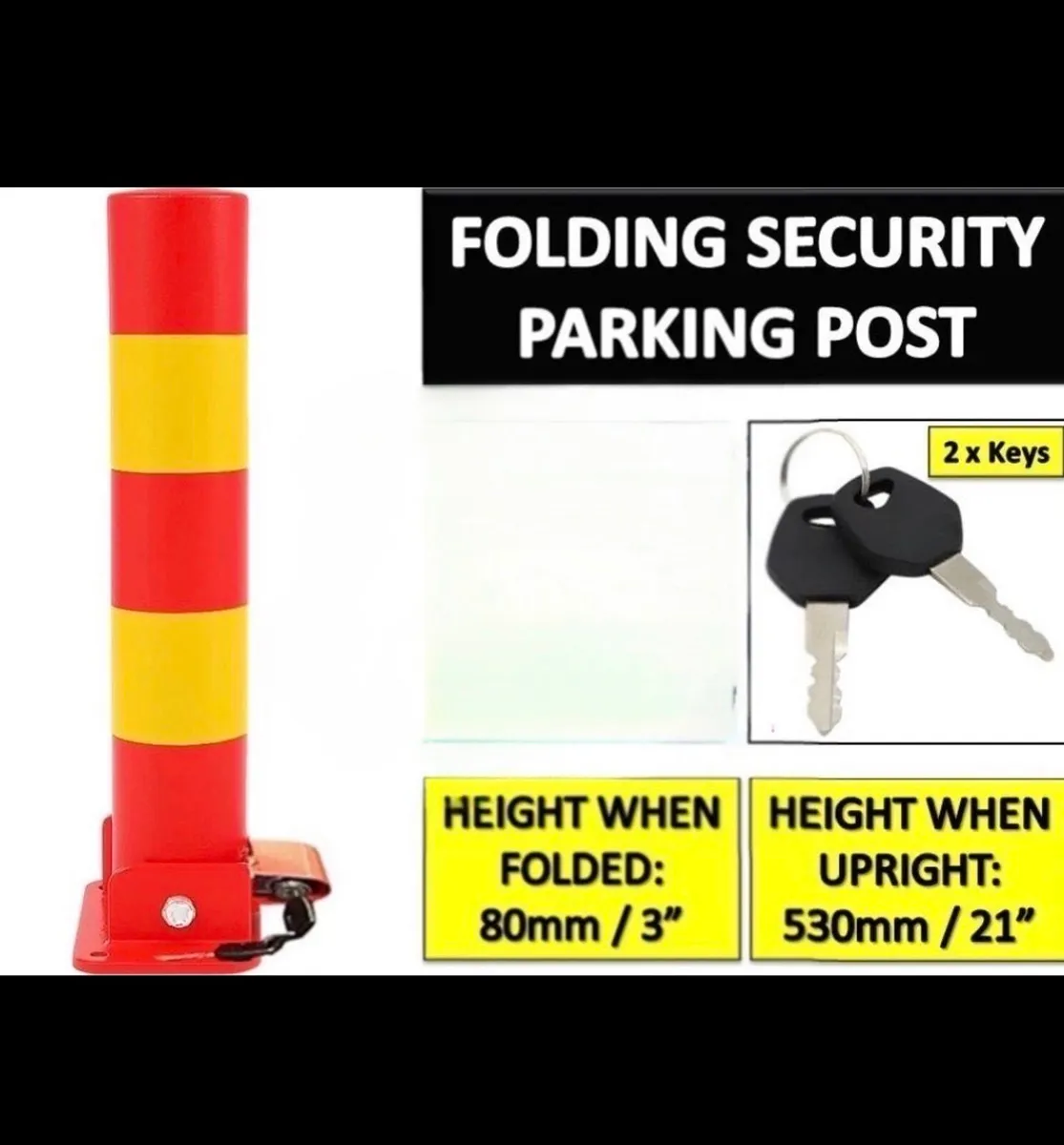 NEW Folding Locking Parking Bollard - Image 1