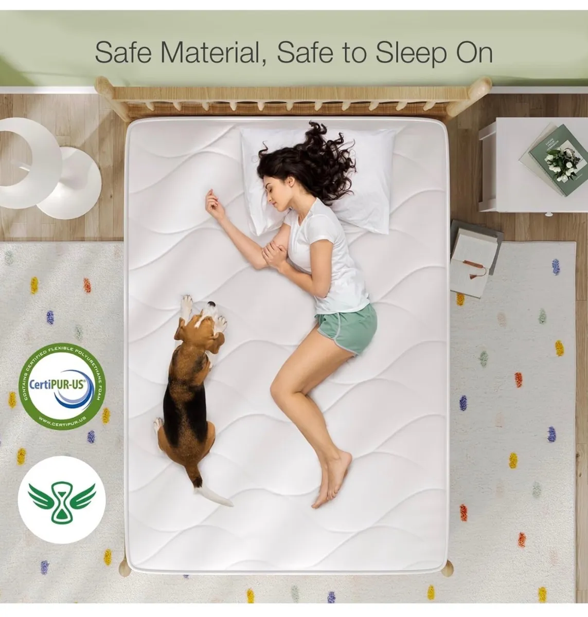 4FT Small Double Pocket Sprung Mattress 8 Inch Med - Image 1