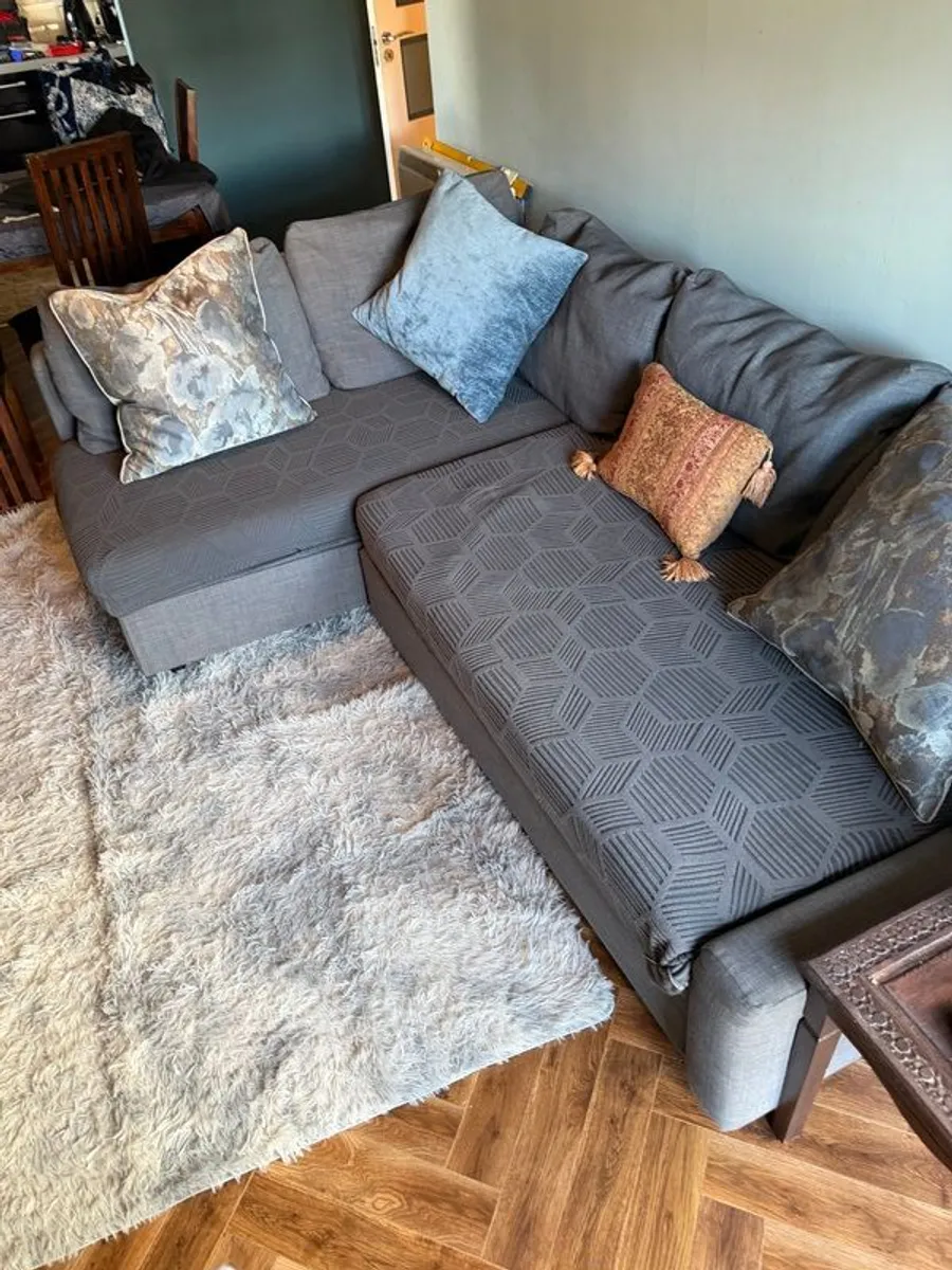 IKEA VIMLE 3-seat sofa with chaise longue/Gunnared medium grey - Image 1