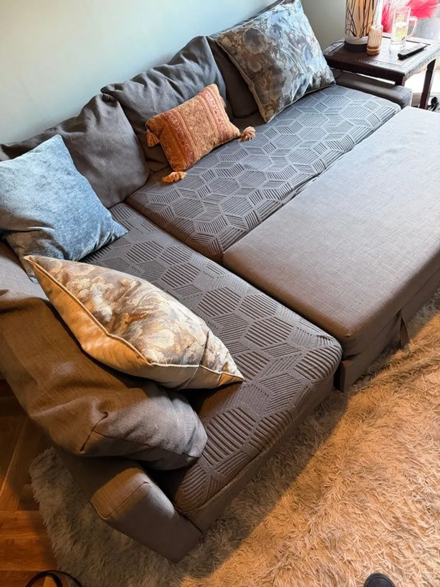 IKEA VIMLE 3-seat sofa with chaise longue/Gunnared medium grey - Image 3