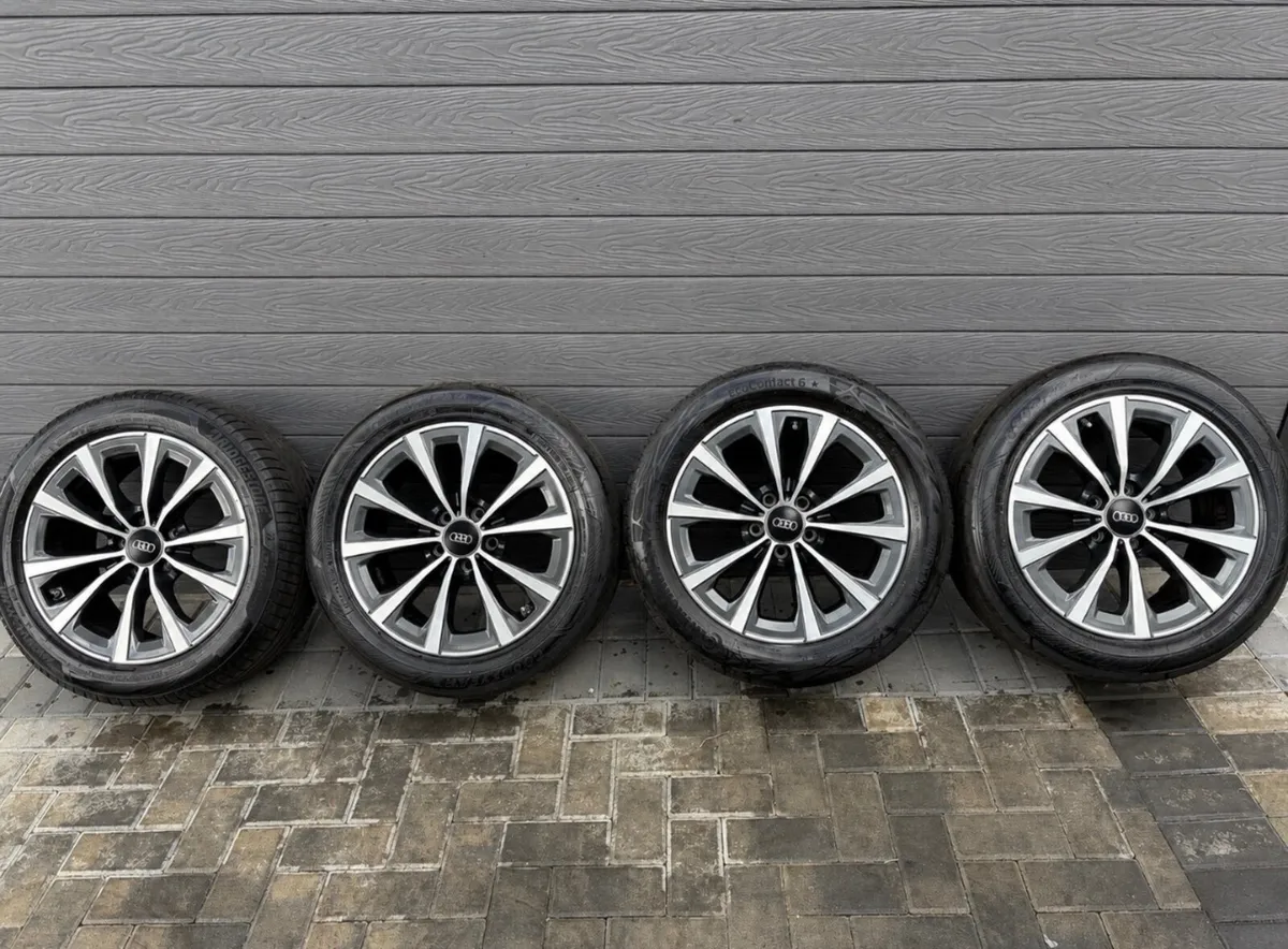 17” GENUINE AUDI A4 ALLOY WHEELS & TYRES - Image 2