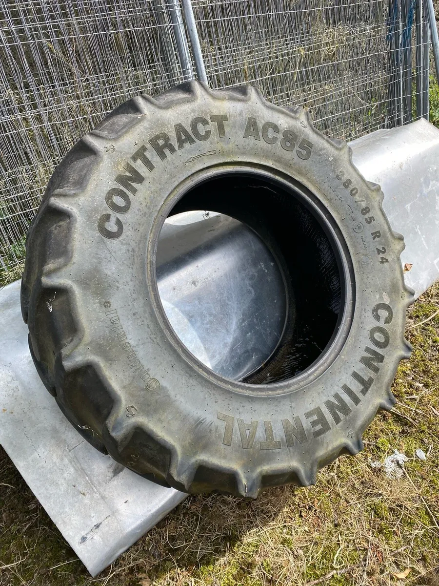 Tractor tyres x2 (380/85 R24) - Image 1