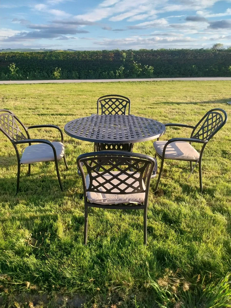 set of garden furniture