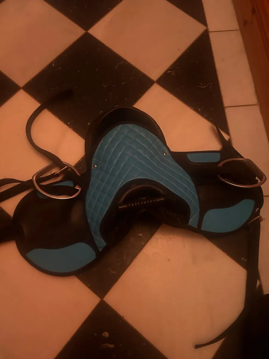 Pony saddle blue
