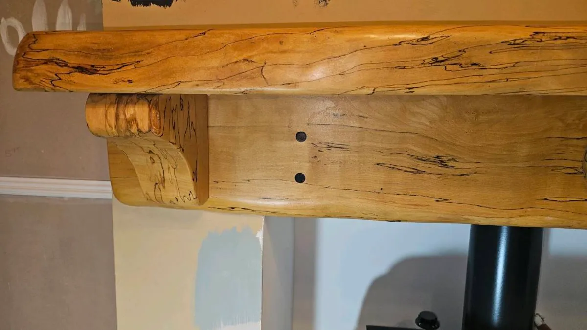 Spalted Beech mantle piece - Image 2
