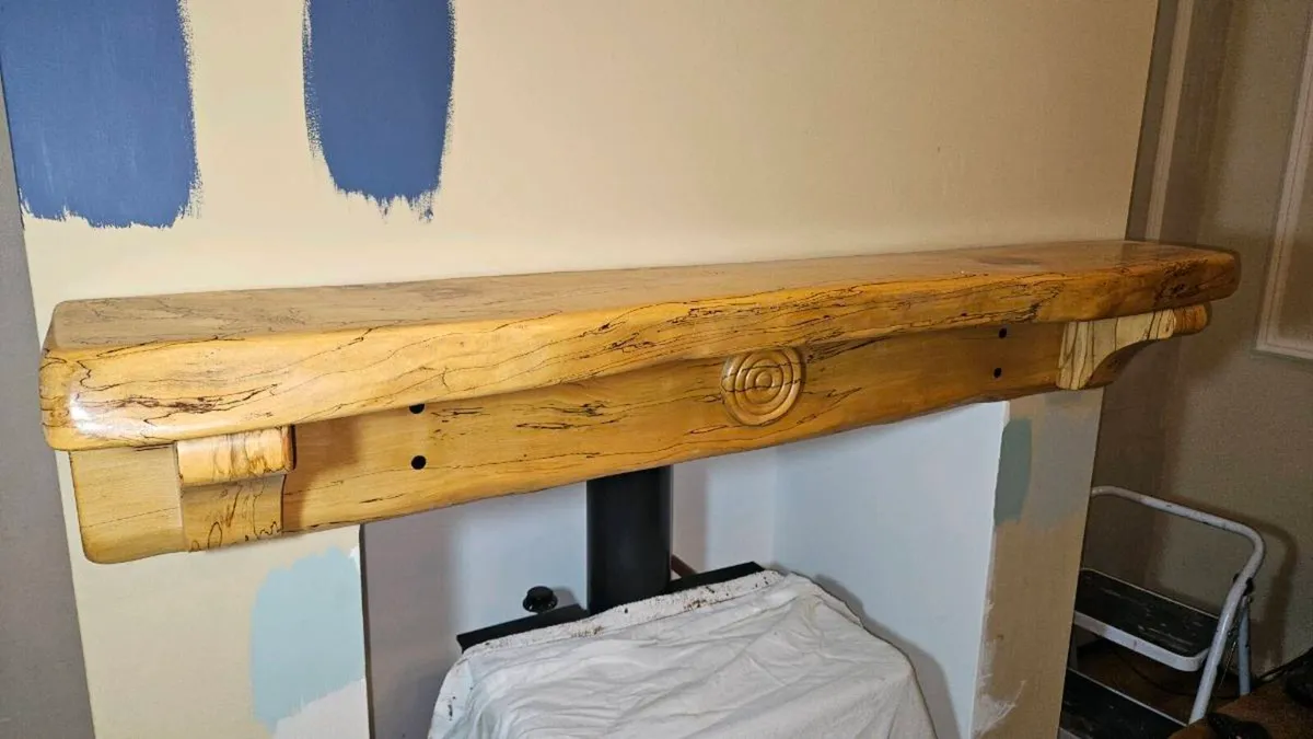 Spalted Beech mantle piece - Image 4
