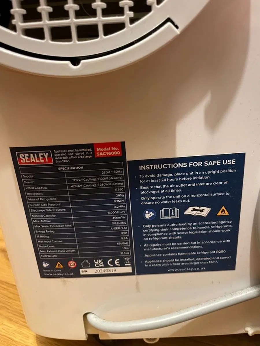 Dehumidifier/ Air Con on Wheels - Image 2