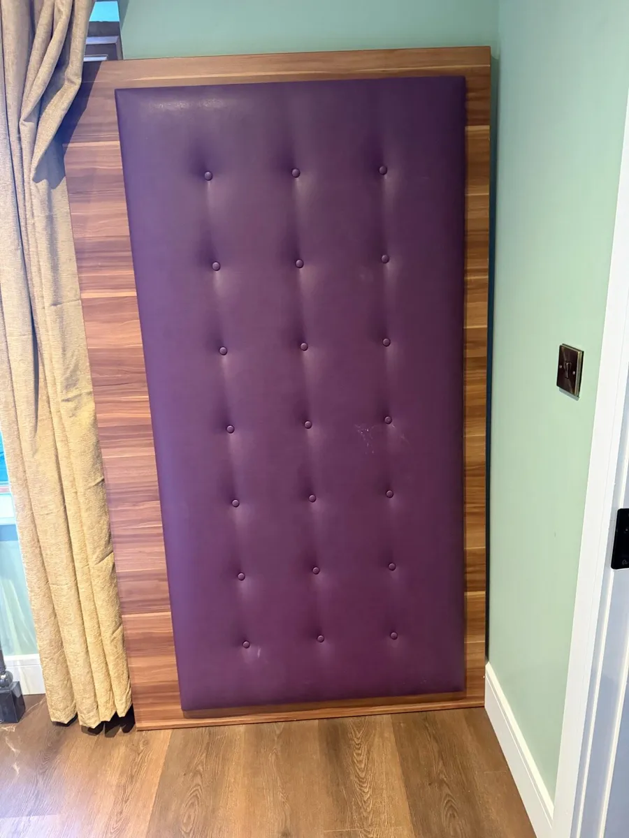 Purple Leather Bed Headboard - Image 2