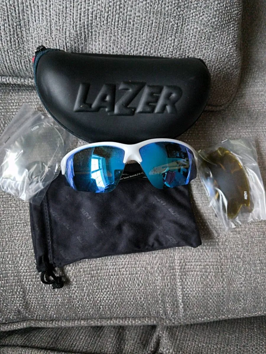 “Lazer Cycling Sunglasses Set – Spare Lenses, Case - Image 1