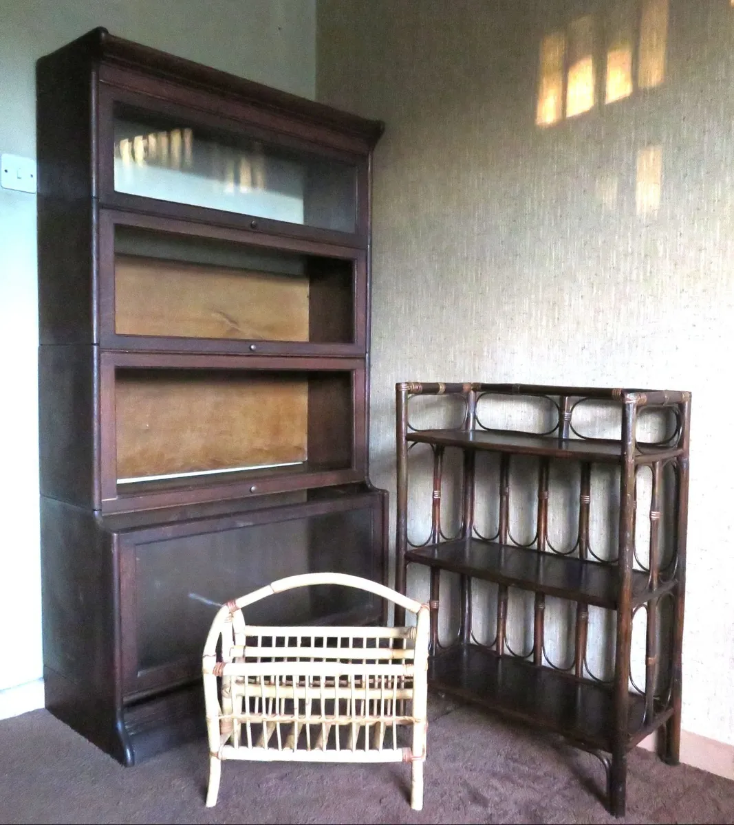 Antique Bookcase, Shelving Unit & Magazine Rack - Image 1