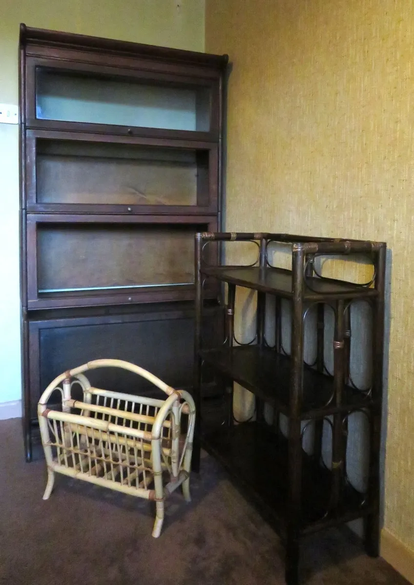 Antique Bookcase, Shelving Unit & Magazine Rack - Image 2
