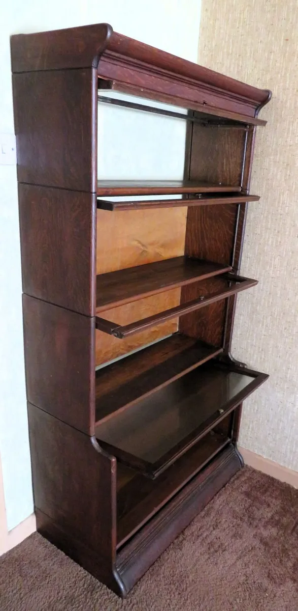 Antique Bookcase, Shelving Unit & Magazine Rack - Image 4
