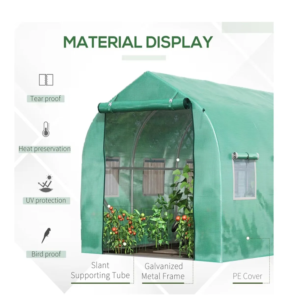 4 x 2 M) greenhouse/polytunnel - Image 4
