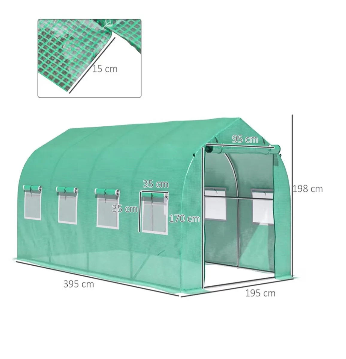 4 x 2 M) greenhouse/polytunnel - Image 3