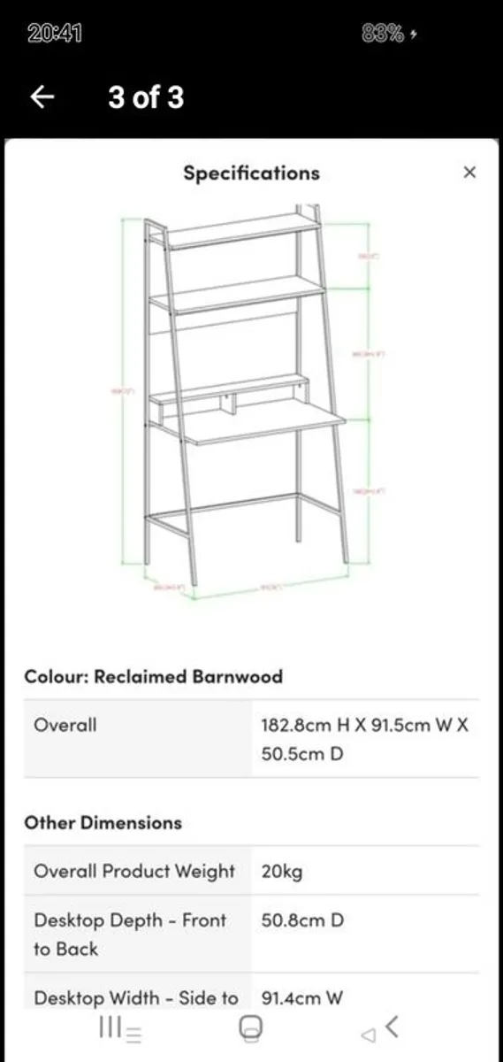 Desk with Shelves - Image 3