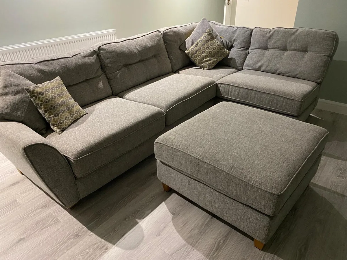 Corner Sofa and matching foot stool
