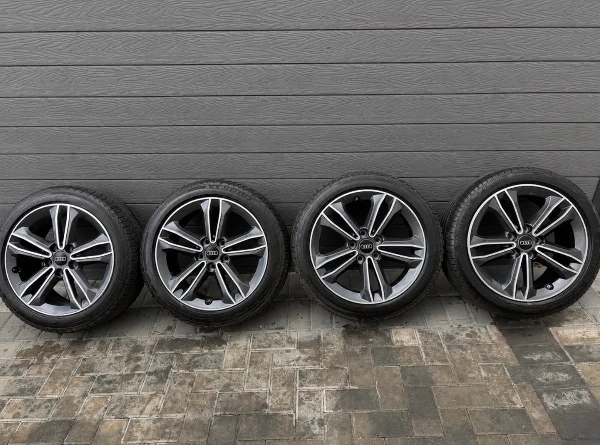 17” GENUINE AUDI A3 ALLOY WHEELS & TYRES - Image 2