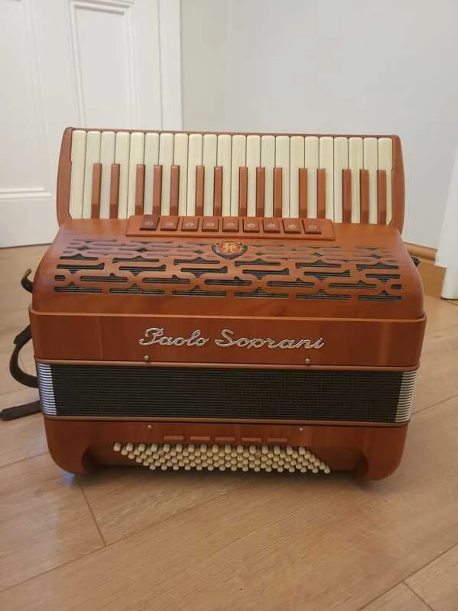 Paolo Soprani Wood Folk IV Piano Accordion - Image 1