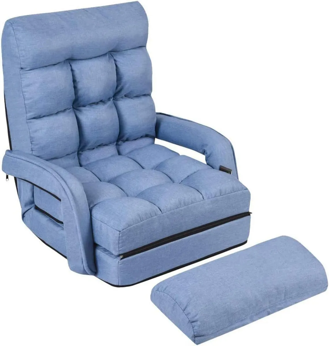 6 Positions Adjustable Folding Lazy Sofa Bed with - Image 3