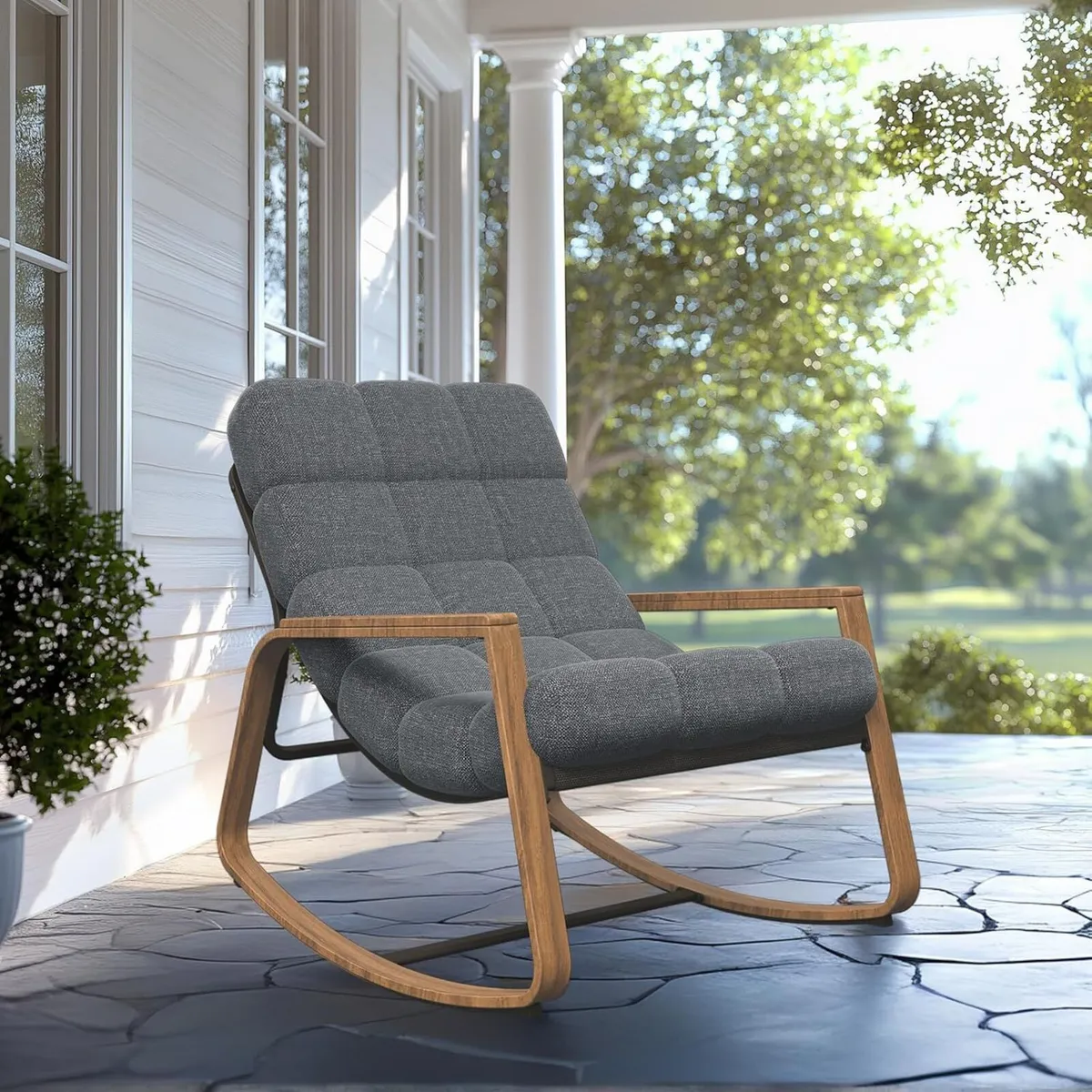 Outdoor Rocking Chair Modern Patio 30degrees - Image 3