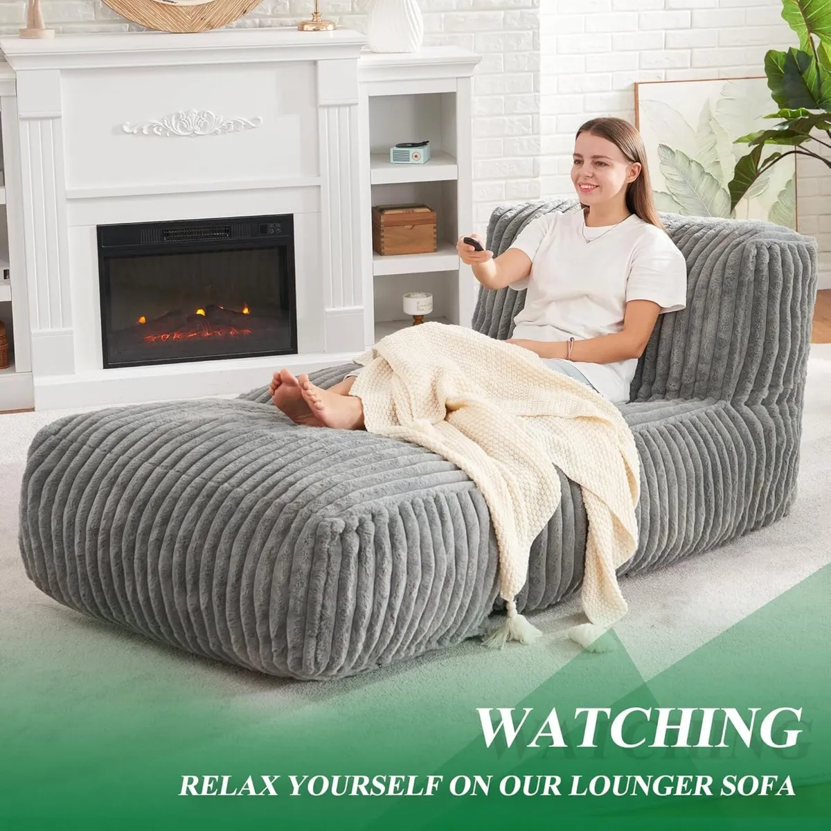 Big Bean Bag Lounger Chairs Large Beanbag Chair - Image 3