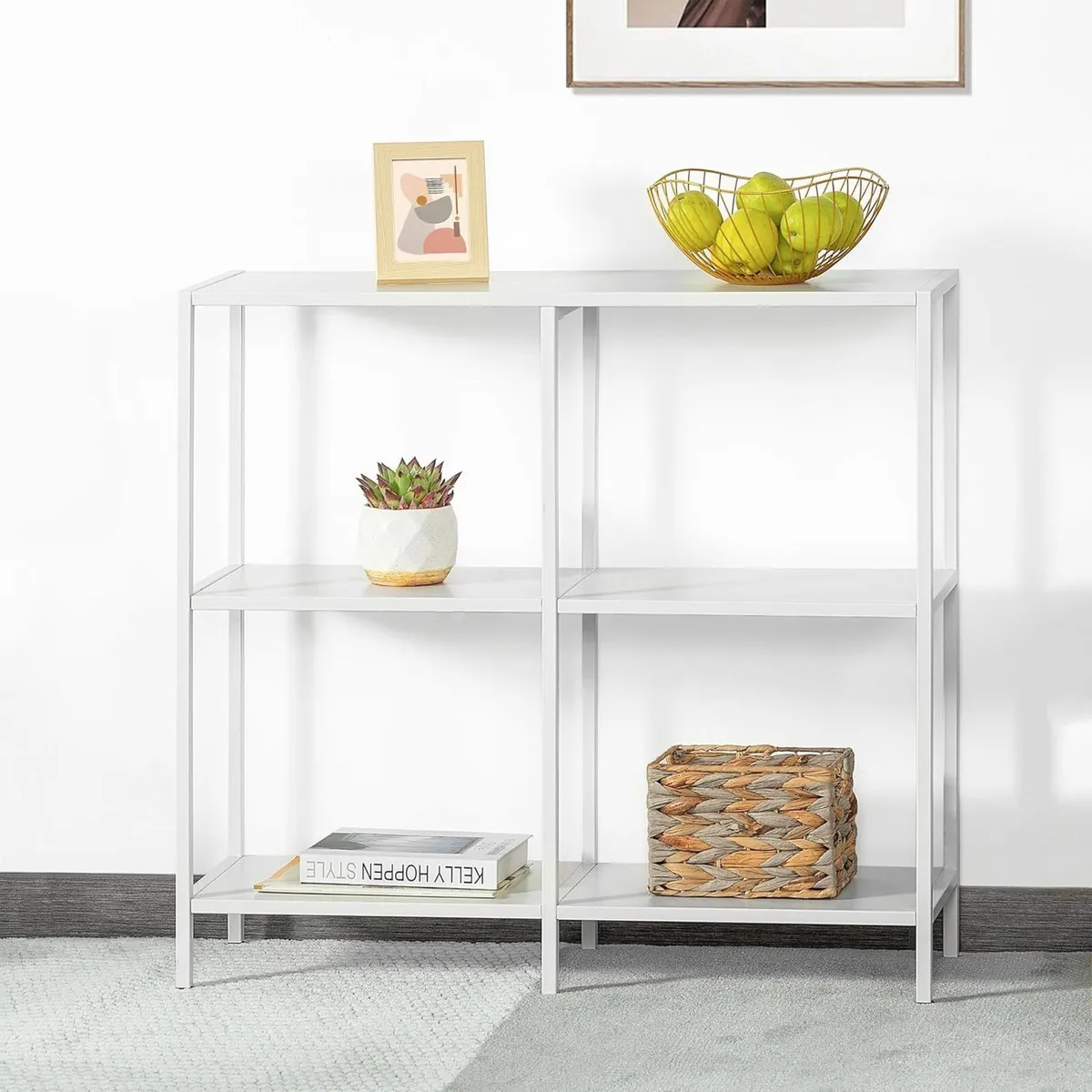80cm Inch Metal Console Table with 3 Tier Strage - Image 1